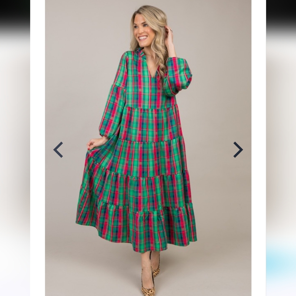 Michelle McDowell Christina Dress Plaid About You Size XL - Picture 3 of 11